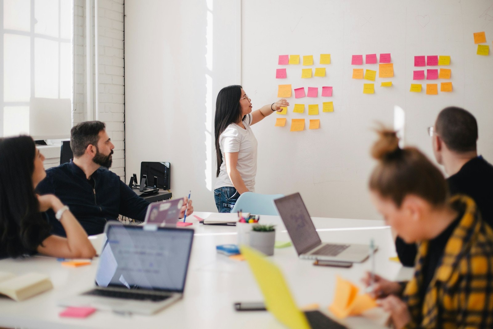 Atelier autour d'un mur de post-it